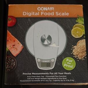 Conair White Digital Food Scale - Precise Kitchen Weighing